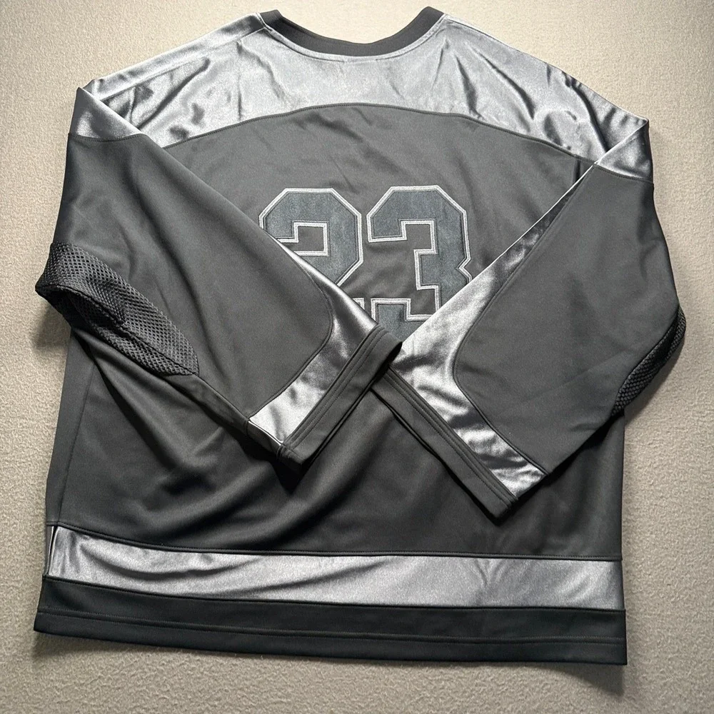 Jordan Jersey Mens L Black Metallic Silver 23 Embroidered HV0109-010